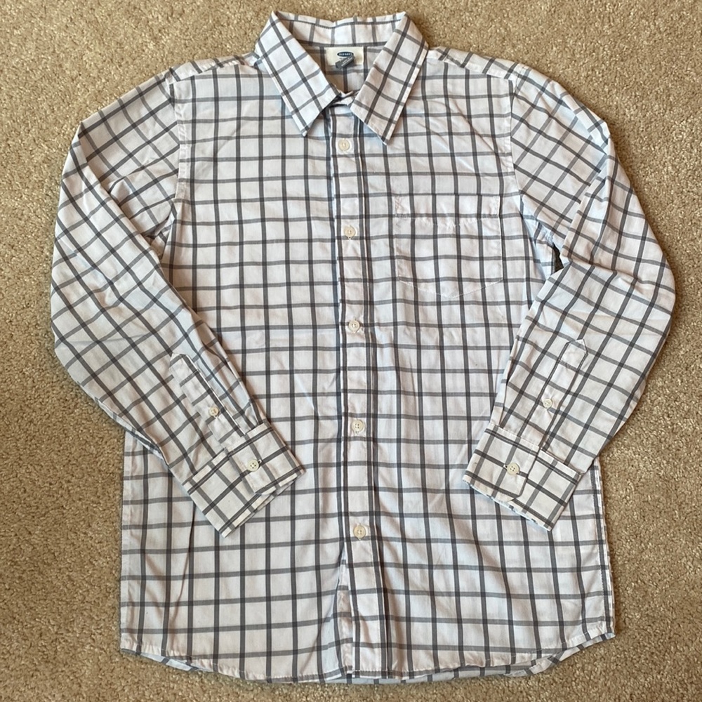 Grey/White lightweight boys Oxford